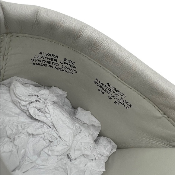 NWOT STEVE MADDEN Alvara Leather Block Heeled Mule Sandals Bone 9.5” - Picture 12 of 13